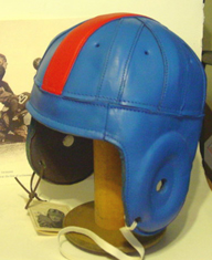 1940 Ole Miss / U. Kansas leather football helmet