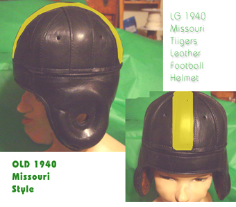 Missouri Full size leather football helmet