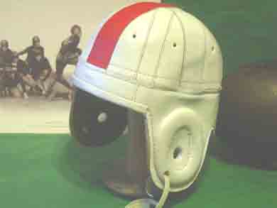 Past Time Sports: Nebraska leather football helmet