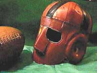 First face mask leather football helmet
