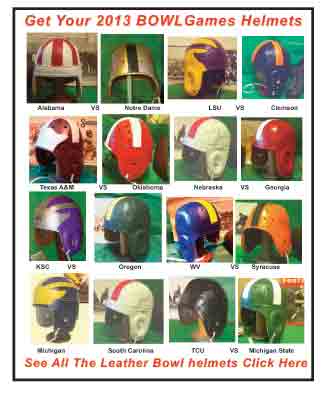 Bowl Teams Leather Football helmets 2013