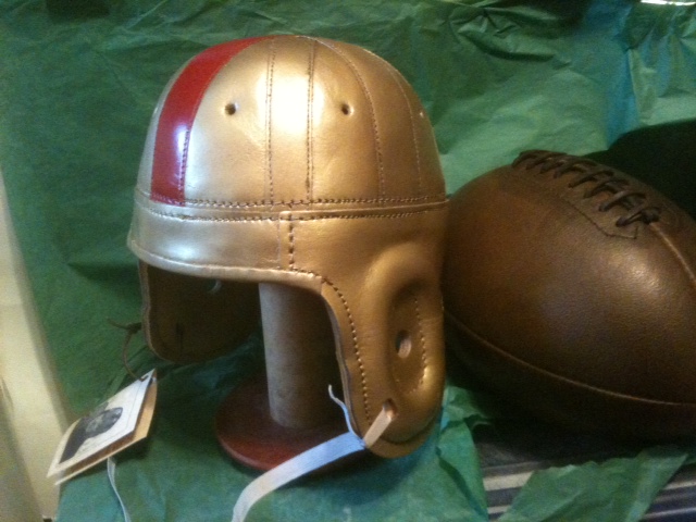 San GFransico 49er leather football helmet