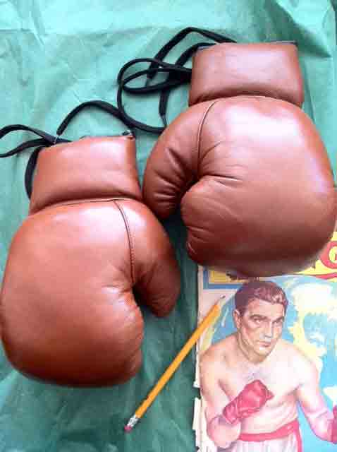 antique vintage leather boxing gloves