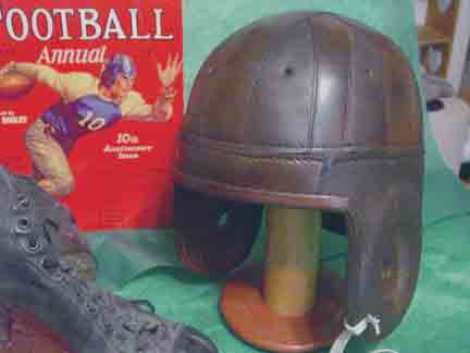 USC style leather football helmet