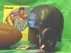 1940 Chicago Black leather football helmet