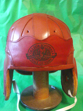 College Football Hall of Fame leather football helmet