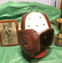 custom leather football helmet