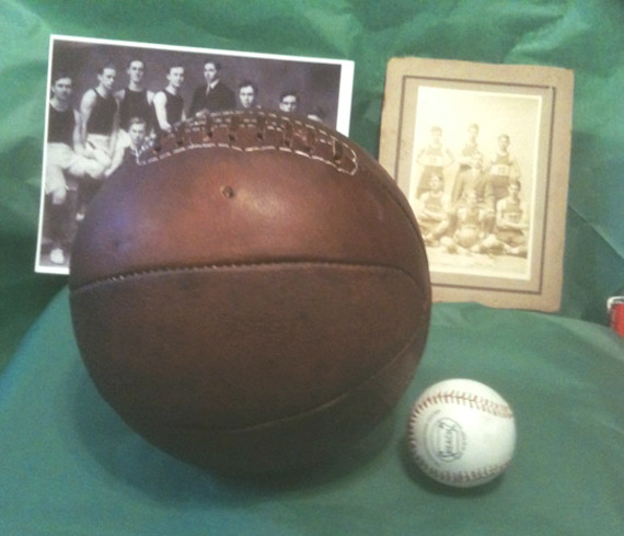 antique basketball