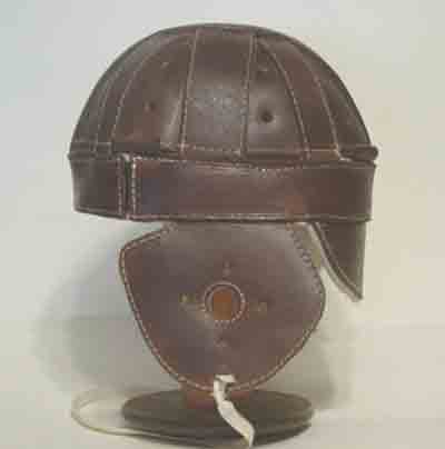 Dog ear leather football helmet