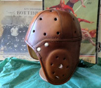 Four Strap leather football helmet
