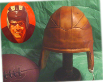 Wing leather football helmet