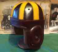 Iowa leather football helmet