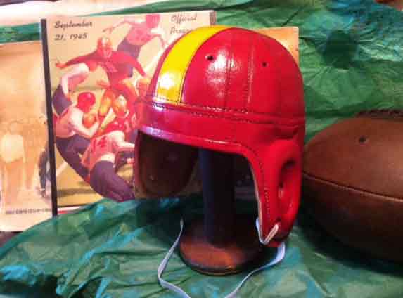 Leather football helmet Kansas City Chiefs