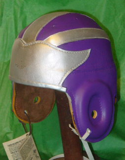 KSU leather football helmet