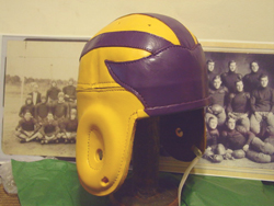 LSU 1930 leather football helmet