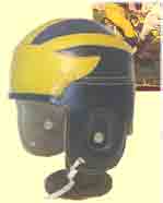 Michigan leather football helmet