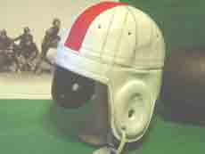 Nebraska leather football helmet