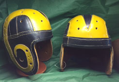 1940s Missouri Leather Football Helmet 