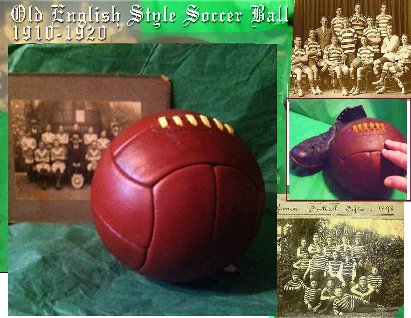 Antique leather soccer ball