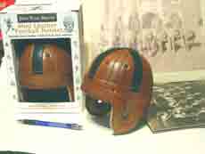 Notre dame leather football helmet