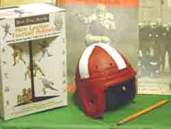Oklahoma mini leather football helmet