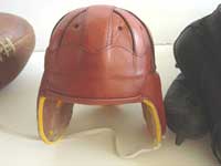 Panel leather Football helmet